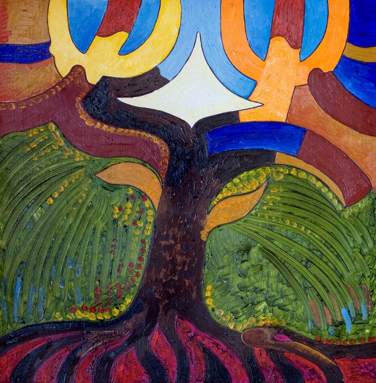 Kundskabens træ, 2007 (olie på træ) af Jan Groneberg