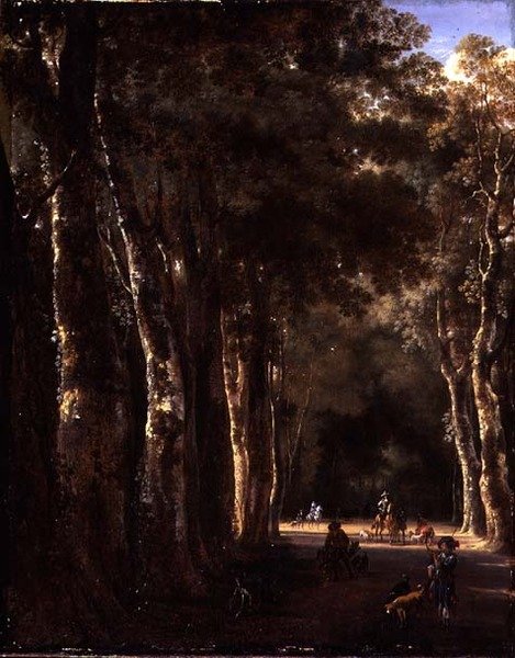 The Avenue (olie på lærred) af Jan Hackaert