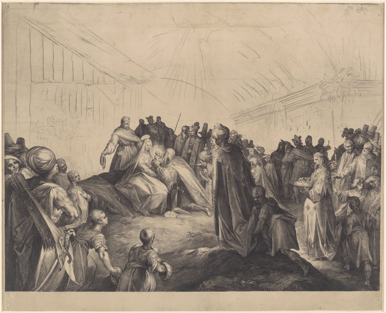 Tilbedelse af kongerne af Jan Harmensz. Muller