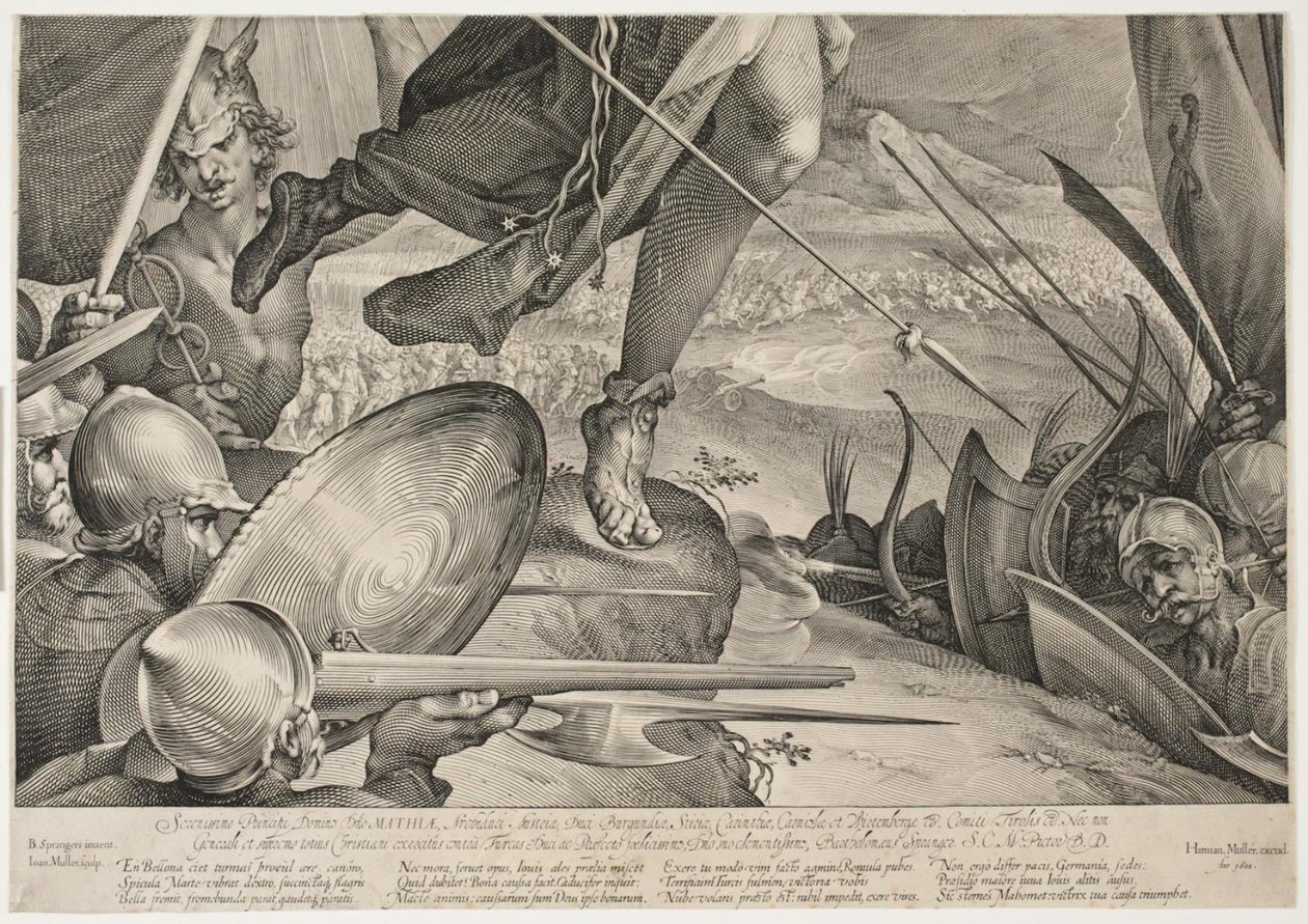 Bellona hjælper kejserens hær i en sejr over tyrkerne af Jan Harmensz. Muller