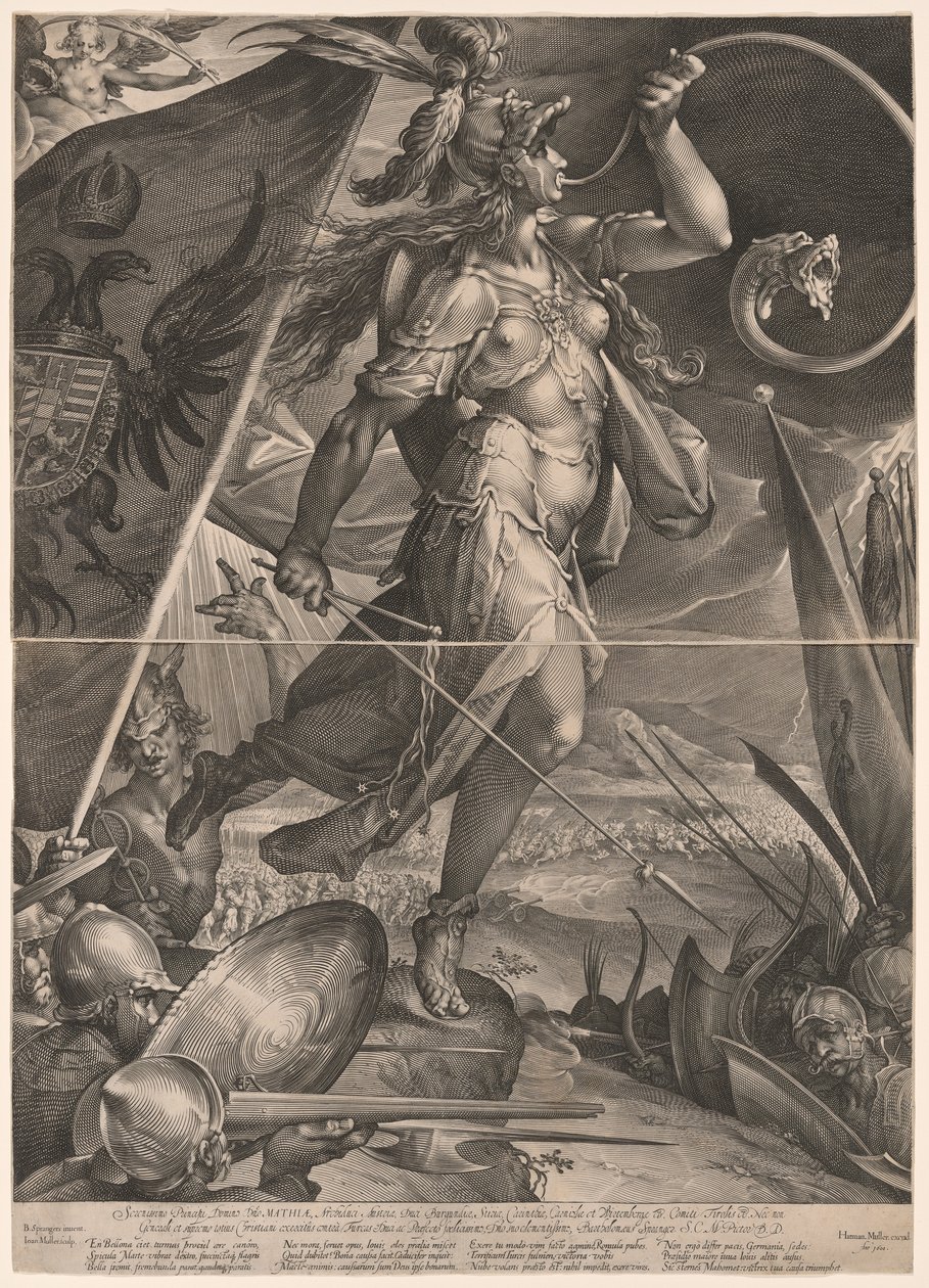 Bellona i spidsen for de kejserlige hære af Jan Harmensz. Muller