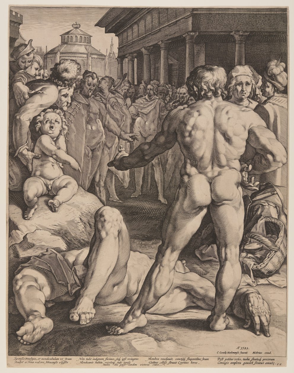Kamp mellem Odysseus og Irus af Jan Harmensz. Muller