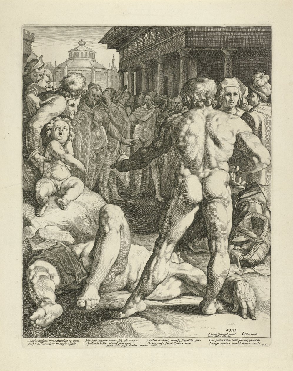 Kamp mellem Odysseus og Irus af Jan Harmensz. Muller