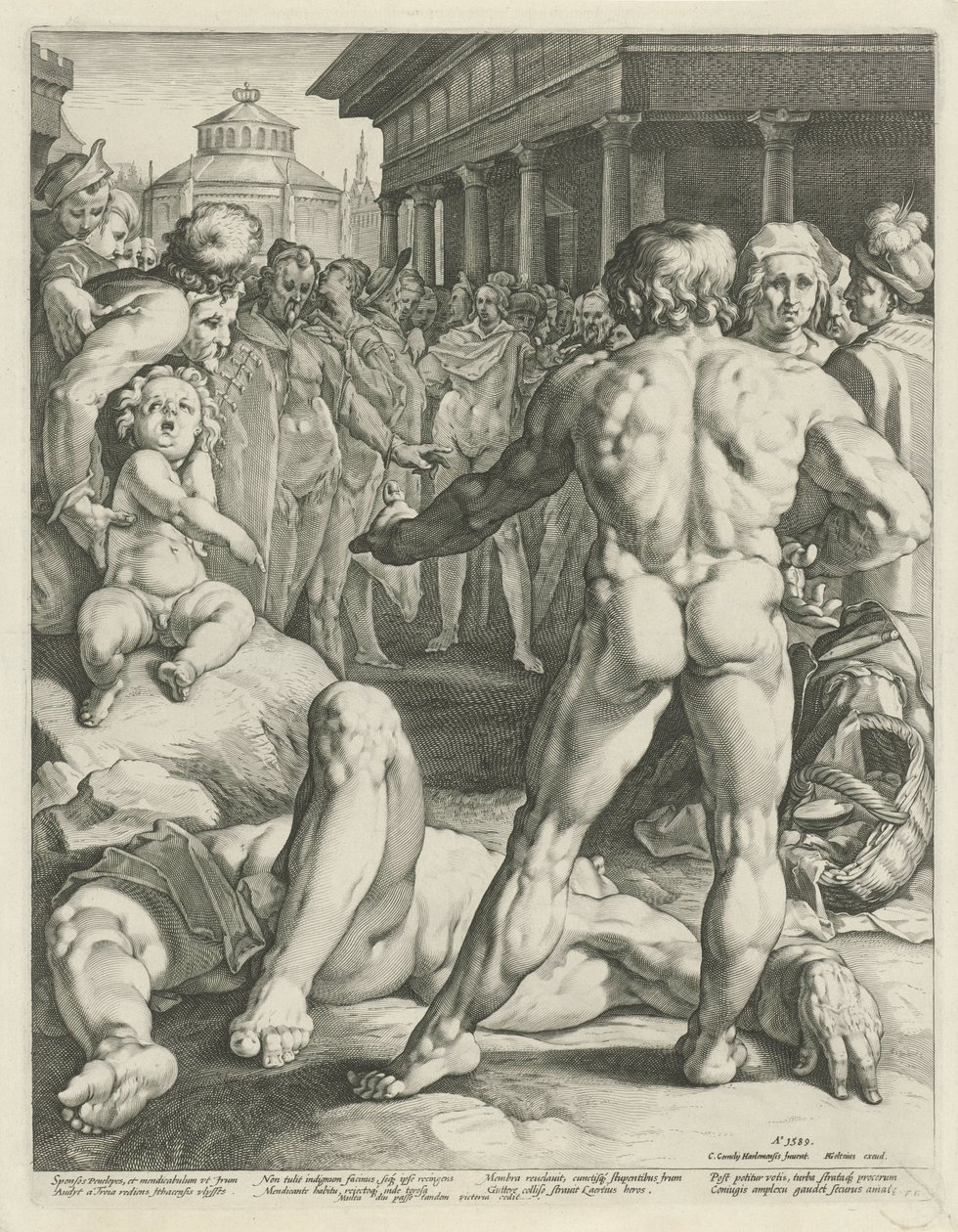 Kamp mellem Odysseus og Irus af Jan Harmensz. Muller
