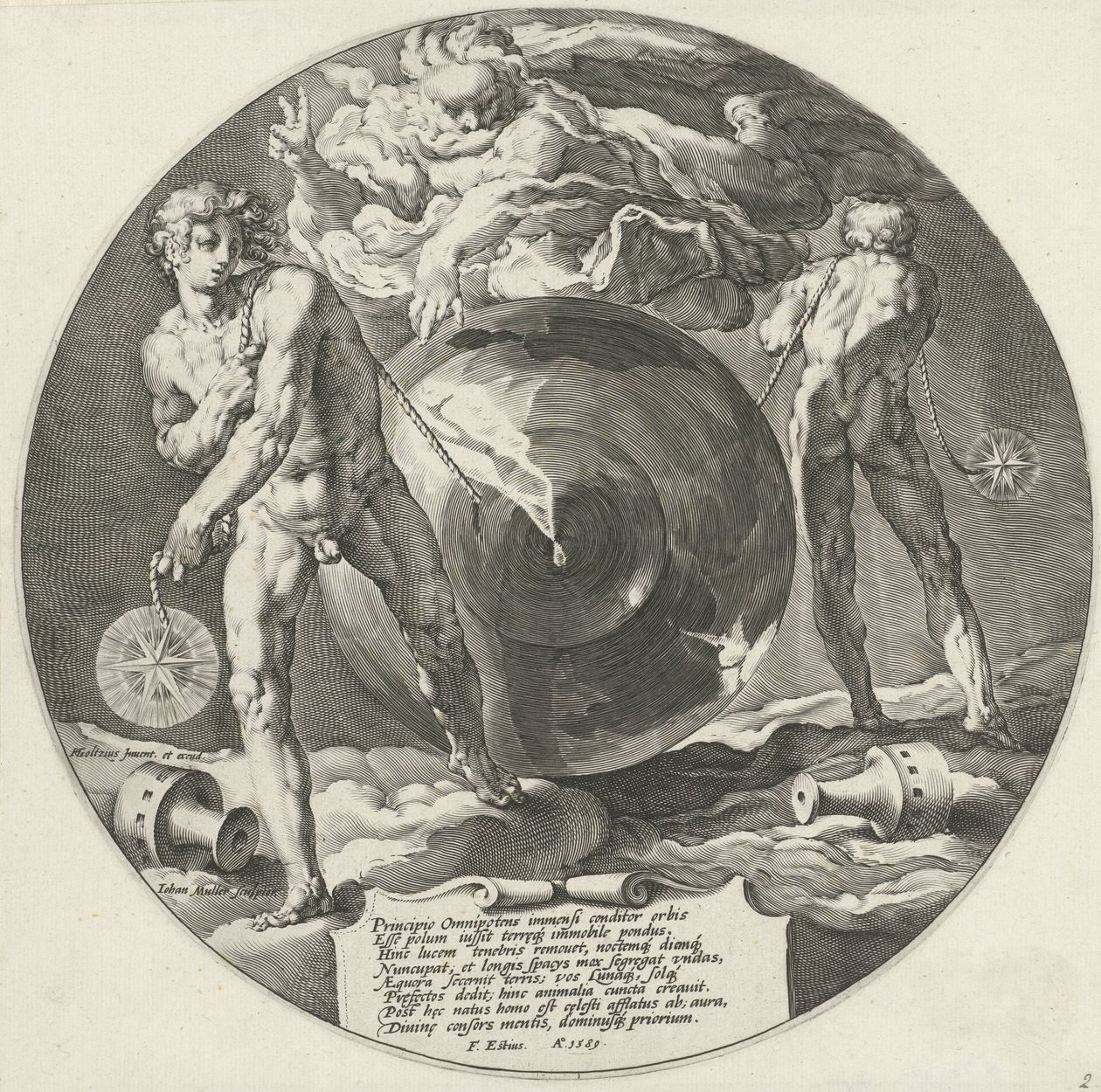 Guds Ånd svæver over vandet Creation of the World (serietitel) af Jan Harmensz. Muller