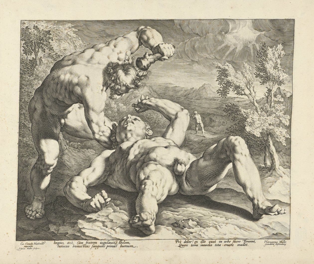 Kain dræber Abel af Jan Harmensz. Muller