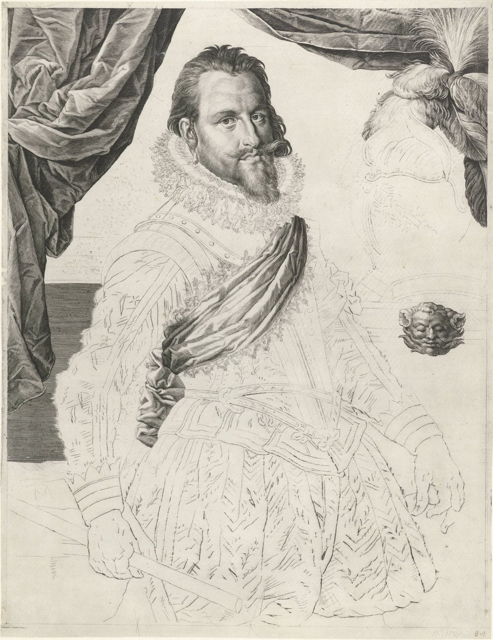 Portræt af kong Christian IV af Danmark og Norge af Jan Harmensz. Muller