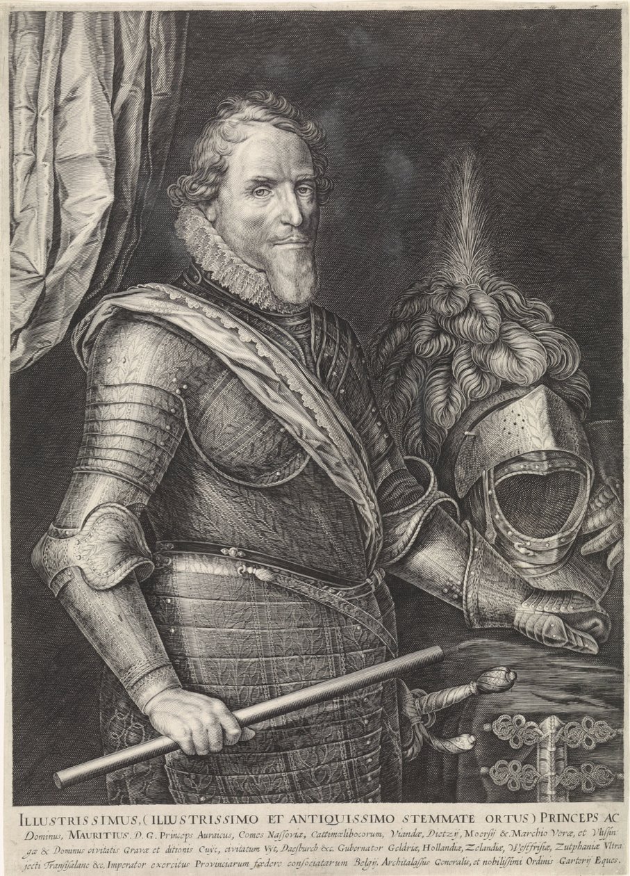 Portræt af Prins Maurits af Orange af Jan Harmensz. Muller