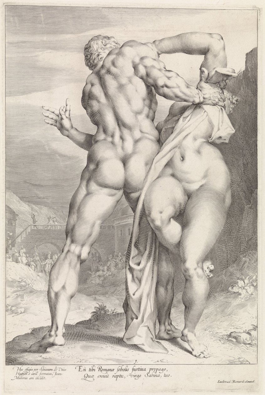 Røveri af en sabinsk kvinde, set bagfra Robbery of a Sabine Woman (serietitel) af Jan Harmensz. Muller