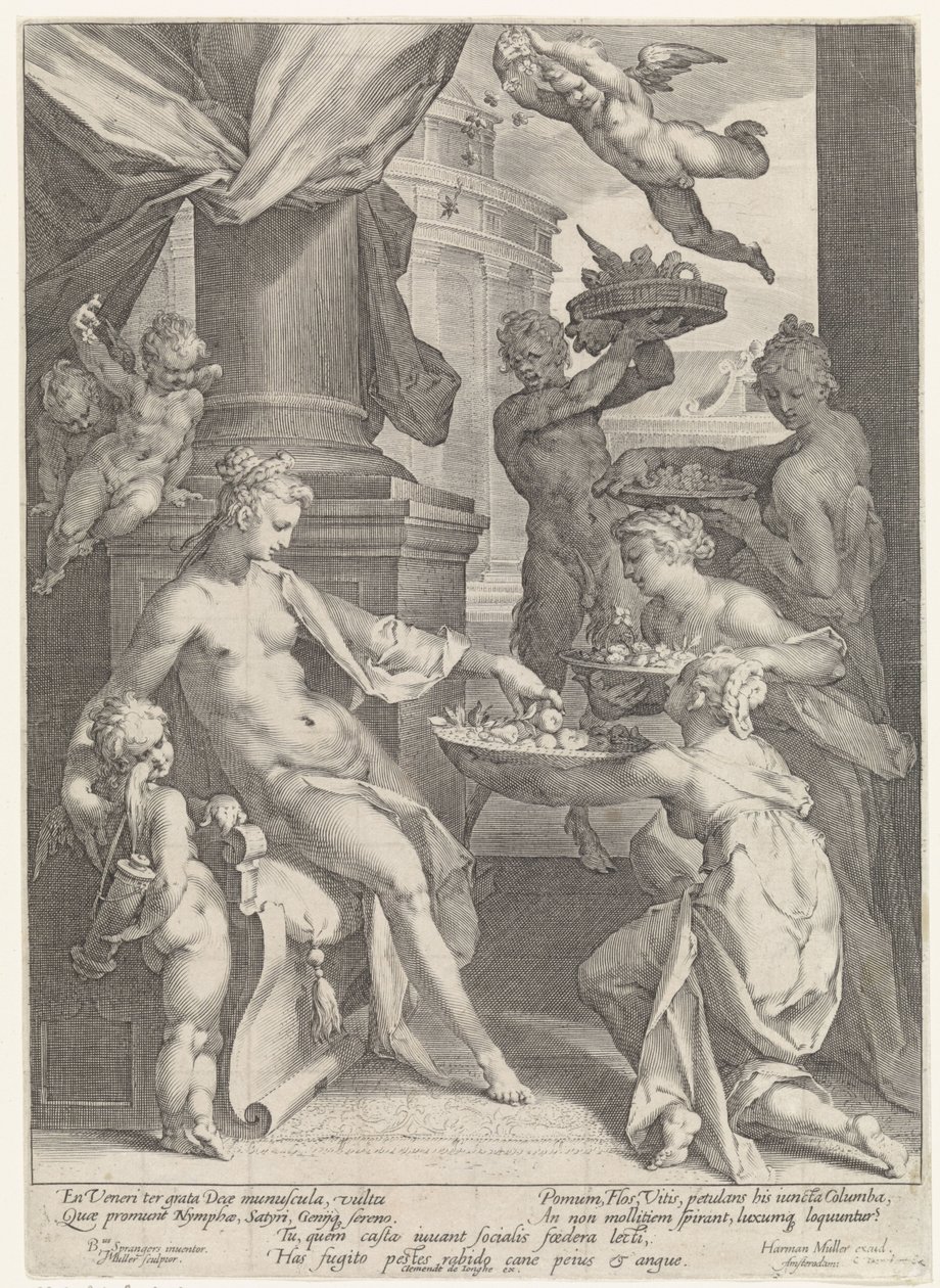 Venus hædret af nymfer og en faun af Jan Harmensz. Muller
