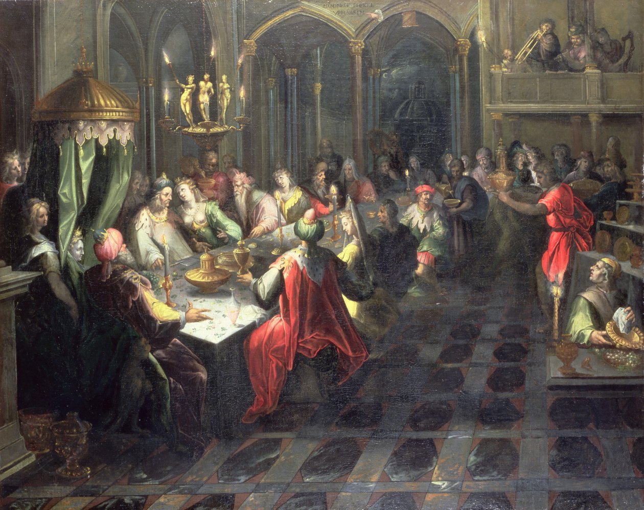 Belsazzars fest, ca. 1600 af Jan Harmensz. Mutter