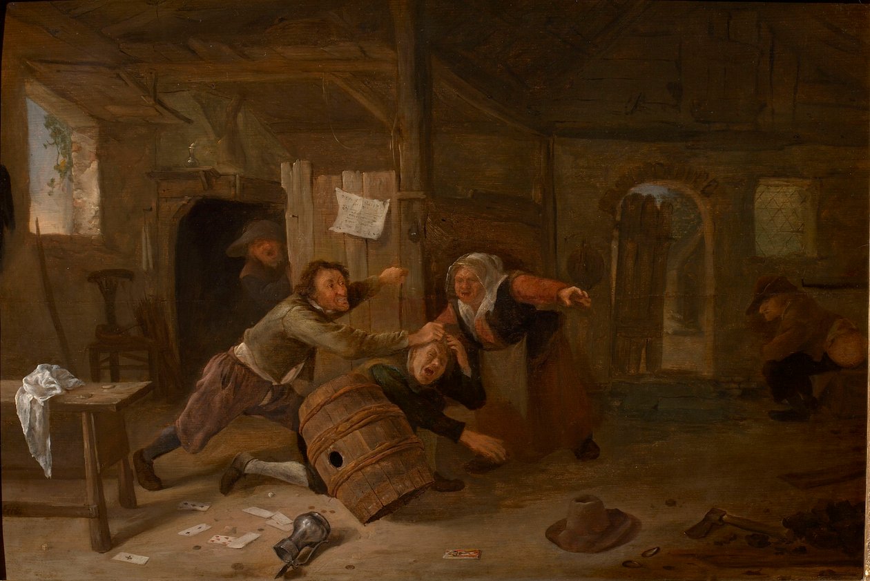 Kæmpende bønder, før 1678. af Jan Havicksz Steen