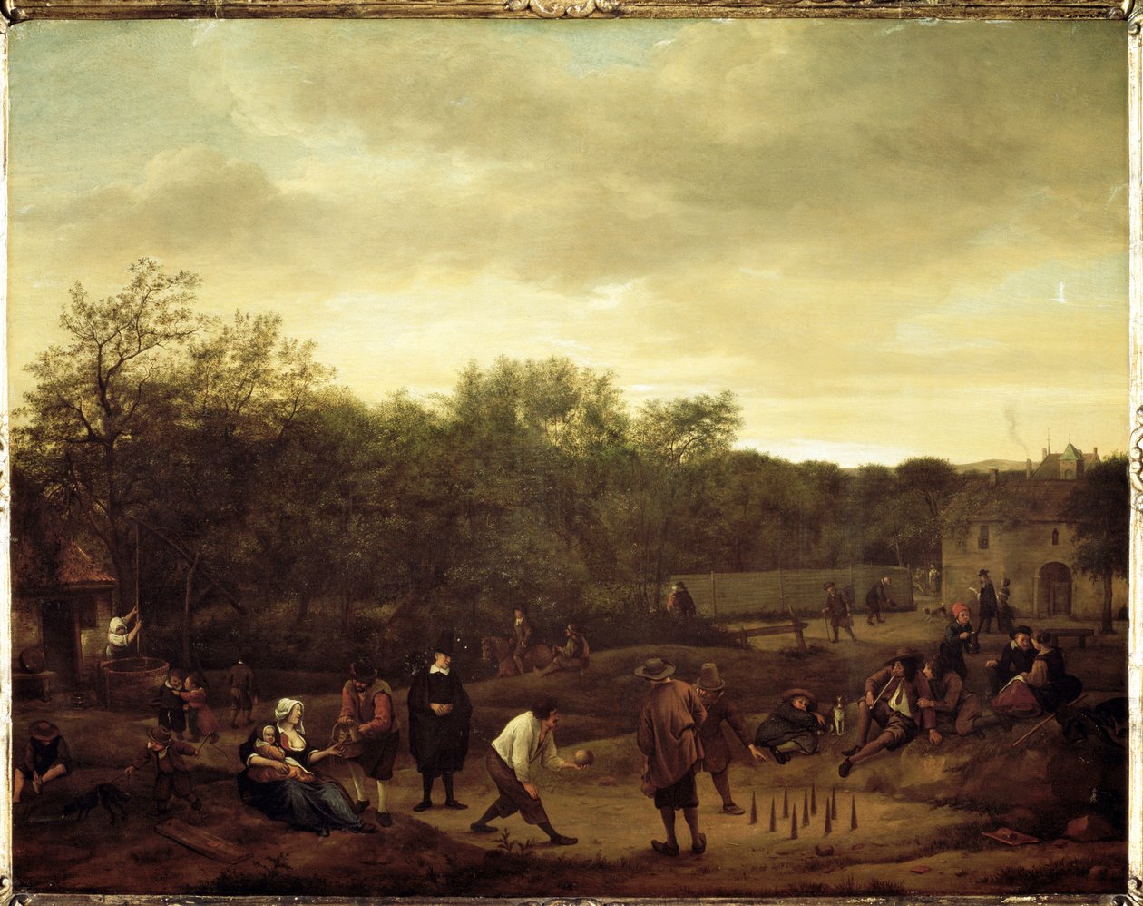 Bønder, der spiller bolde i Holland (maleri af Jan Havicksz. Steen