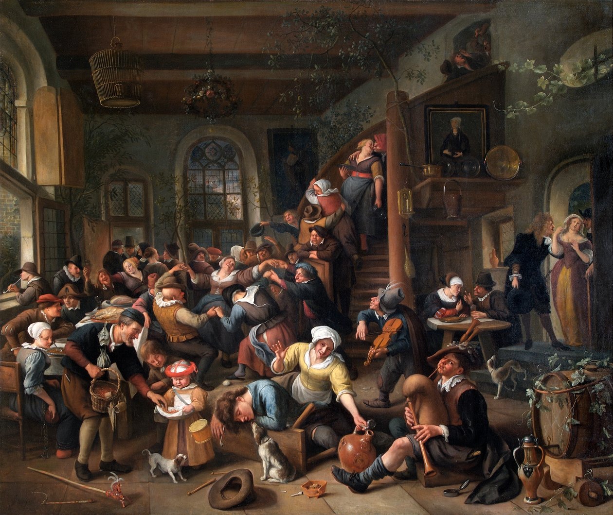 Æggedansen: Bøndernes glæde på en kro af Jan Havicksz. Steen