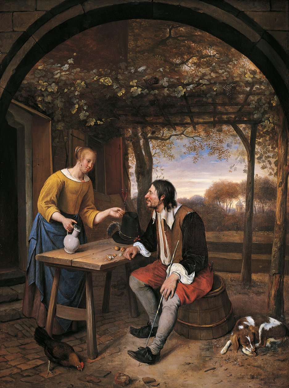 Rejsendes hvile, af Jan Steen (1626-1679) af Jan Havicksz. Steen