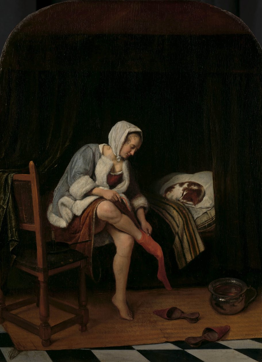Kvinde ved sit toilet Kvinde ved sit toilet af Jan Havicksz. Steen