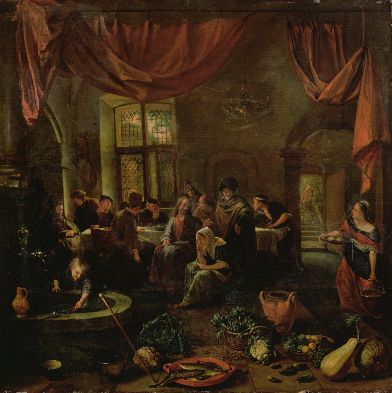 Kristus i Marthas og Marias hus, ca. 1655 af Jan Havickszoon Steen