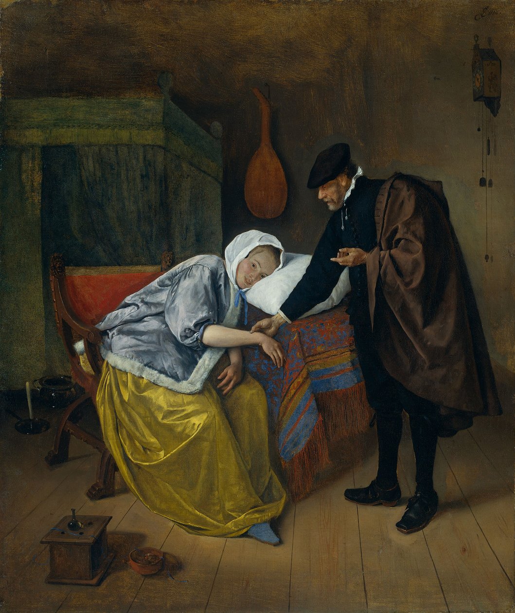 Syg kvinde af Jan Havickszoon Steen
