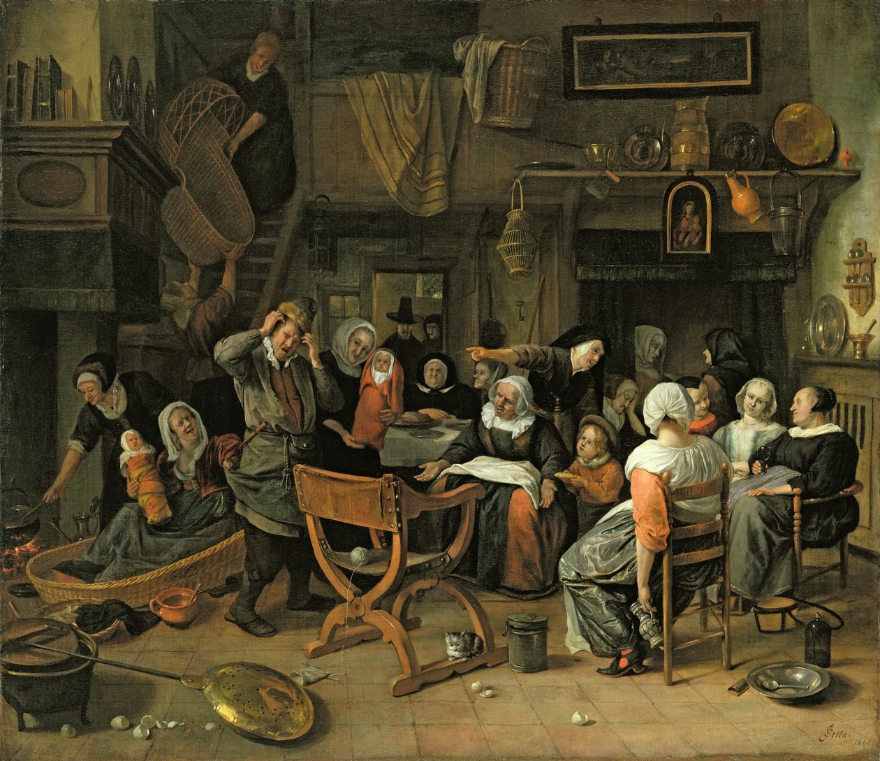 Dåbsfesten, 1668 af Jan Havickszoon Steen