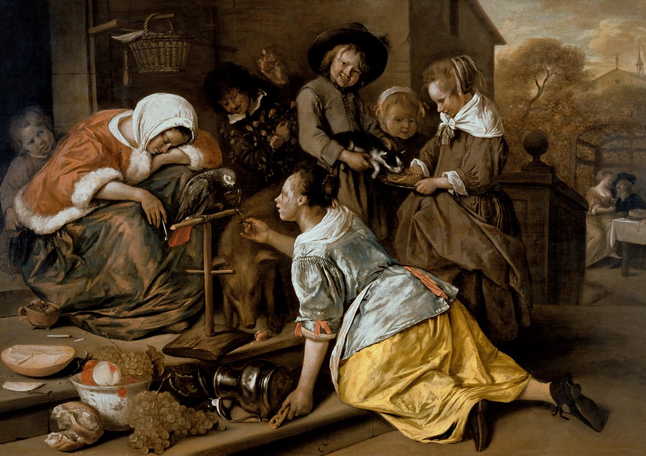 Virkningerne af umådeholdenhed, ca.1663-65 af Jan Havickszoon Steen