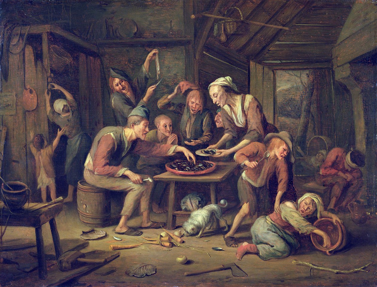 Det magre køkken af Jan Havickszoon Steen