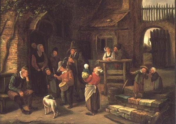 De omvandrende musikere (panel) af Jan Havickszoon Steen