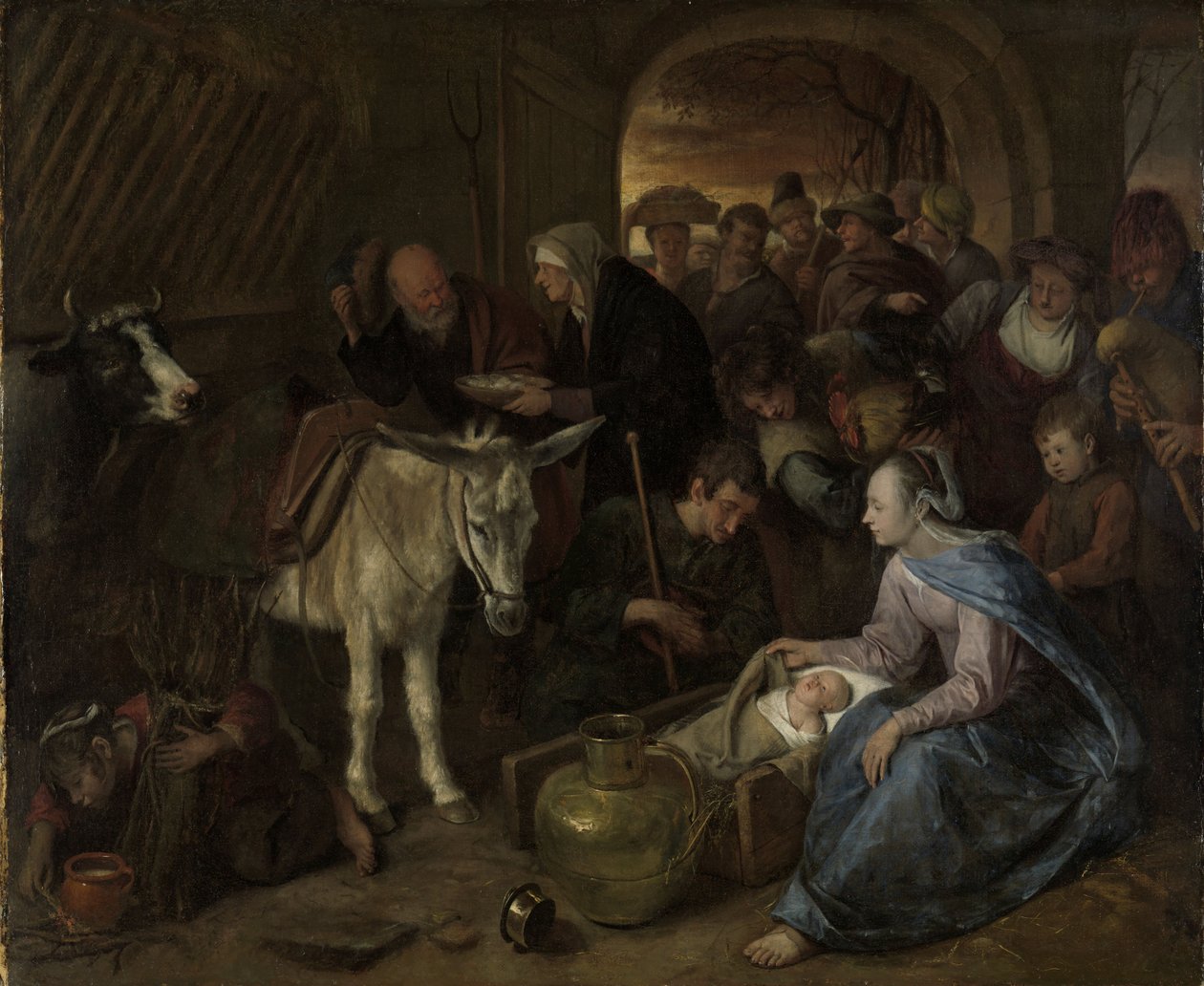 Hyrdernes tilbedelse, 1660-79 af Jan Havickszoon Steen