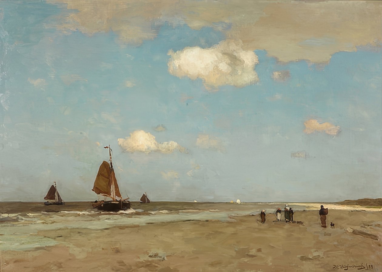 Strand musik. 1887 af Jan Hendrik Weissenbruch