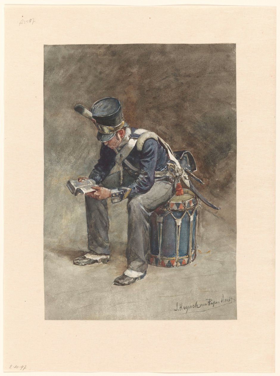 Siddende infanteri læse tambour af Jan Hoynck van Papendrecht