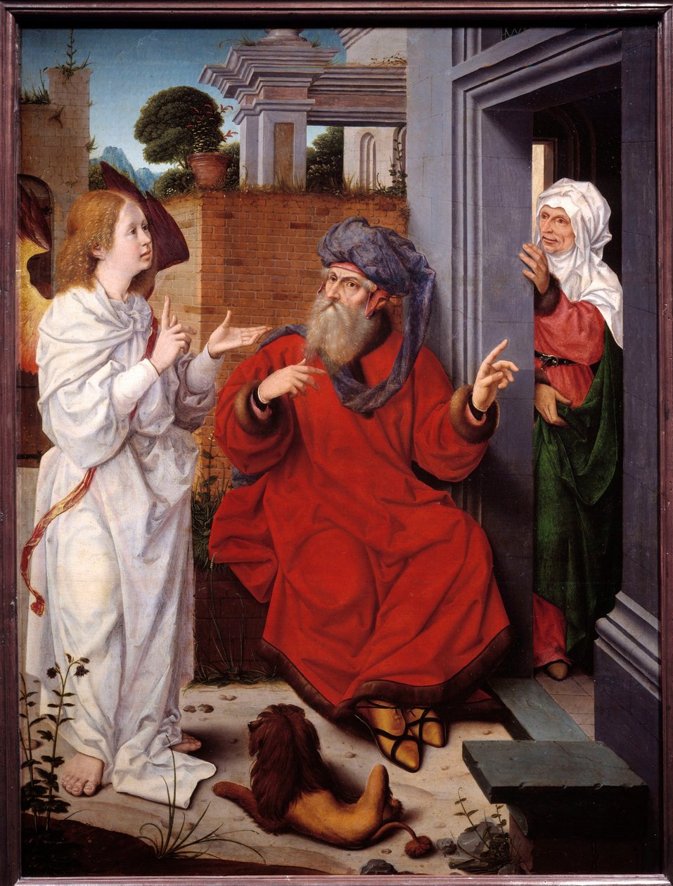 Abraham, Sarah og englen maleri af Jan Provost (1465-1520) af Jan II Provost