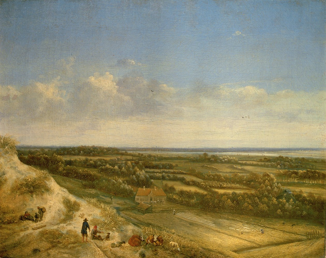 Dune Landscape, Formentlig nær Santpoort, ca. 1675 (olie på lærred) af Jan II Vermeer van Haarlem