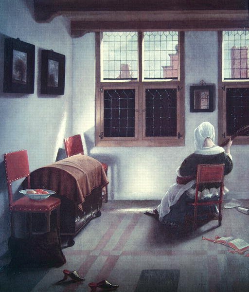 Interiør (olie på panel) af Jan Janssens