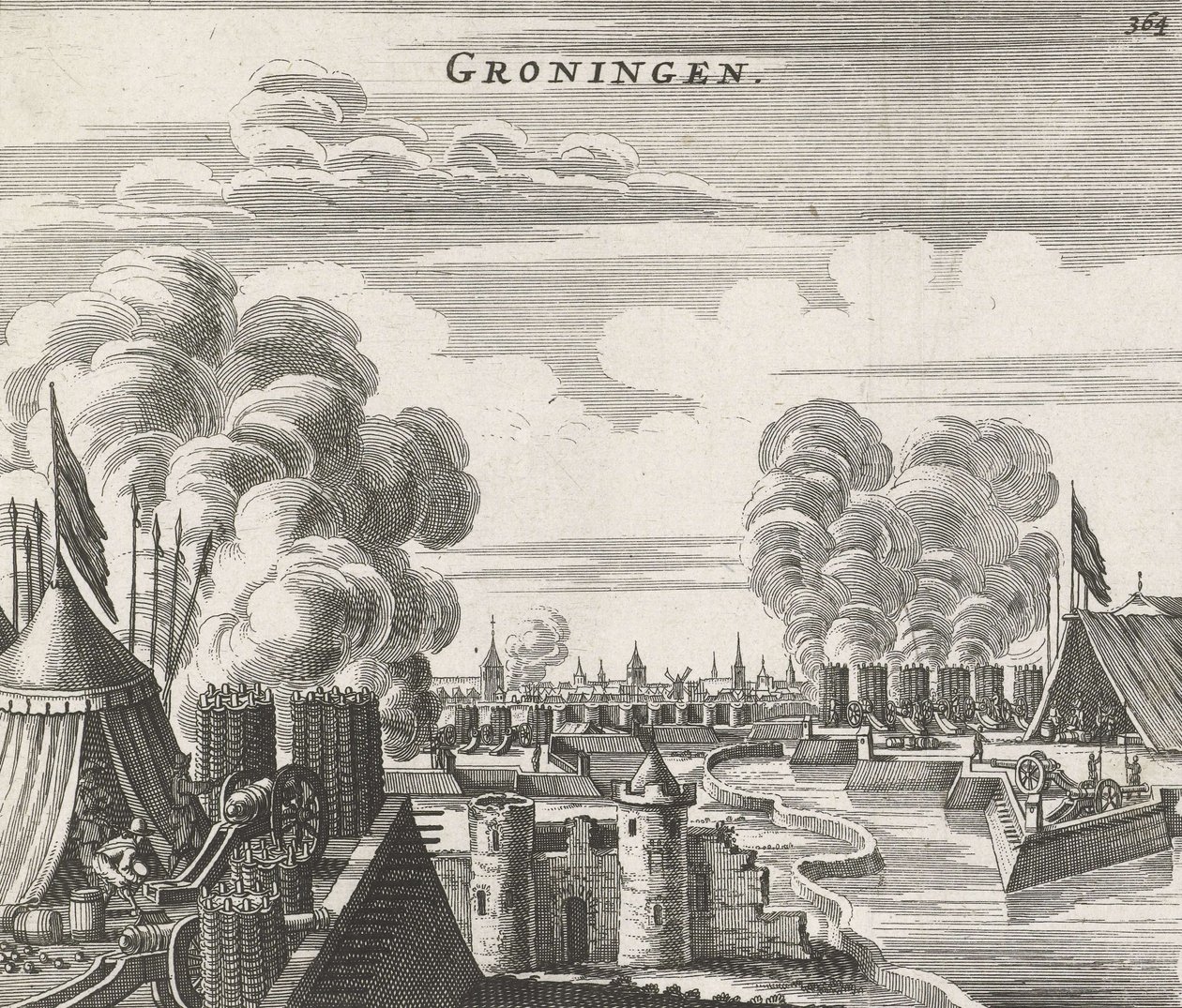 Belejring af Groningen - Belejring af Groningen (1594) af Jan Janssonius