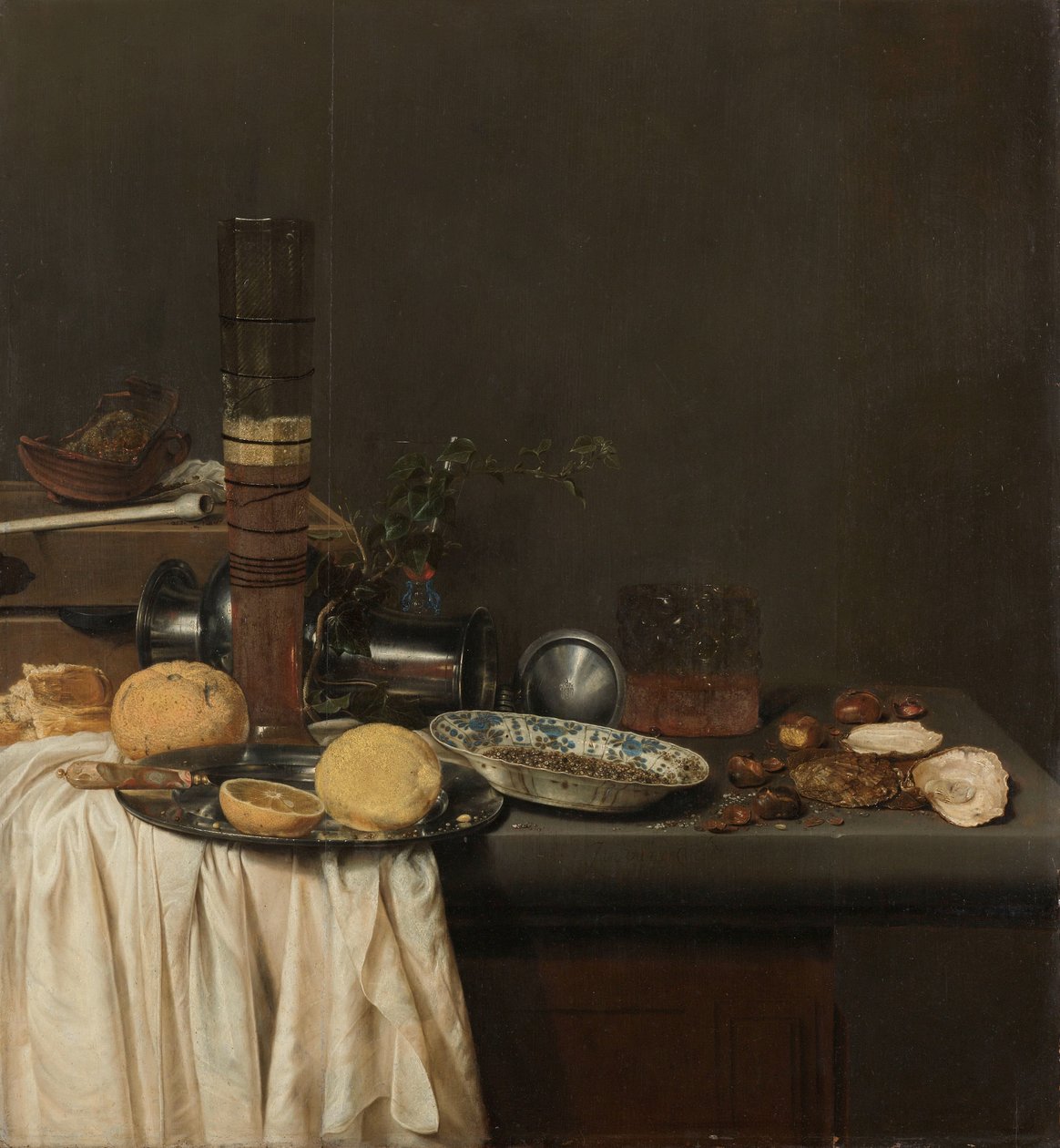 Stilleben med et højt ølglas af Jan Jansz. van de Velde (III)