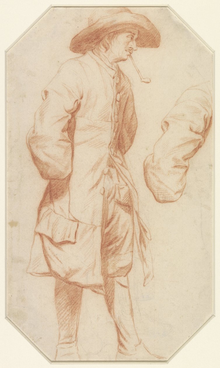 Studie af stående mand og højre arm af Jan Josef Horemans (I)