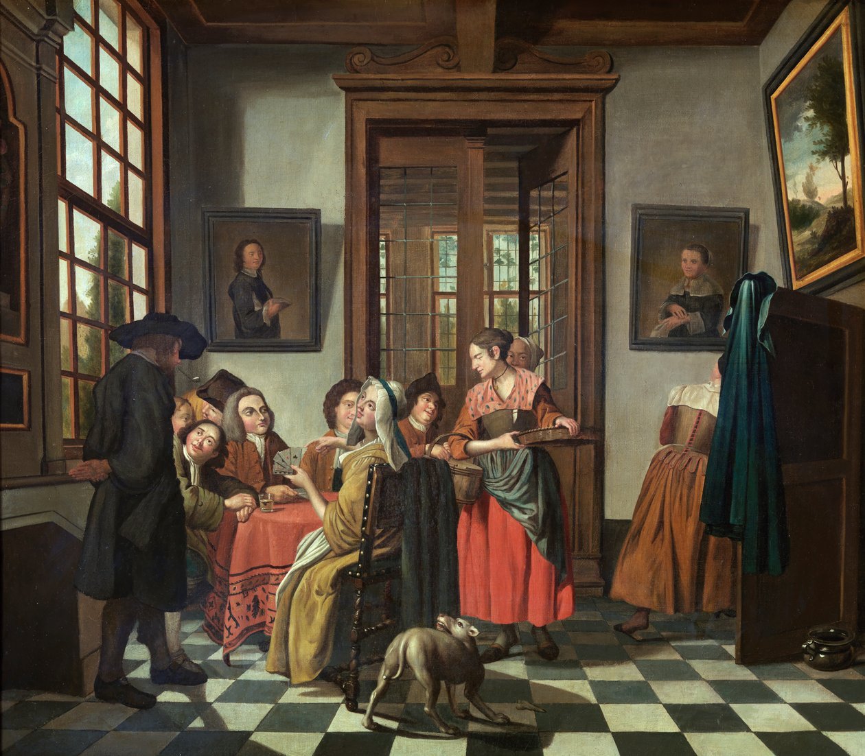 Kortspil (olie på lærred) af Jan Josef the Younger Horemans