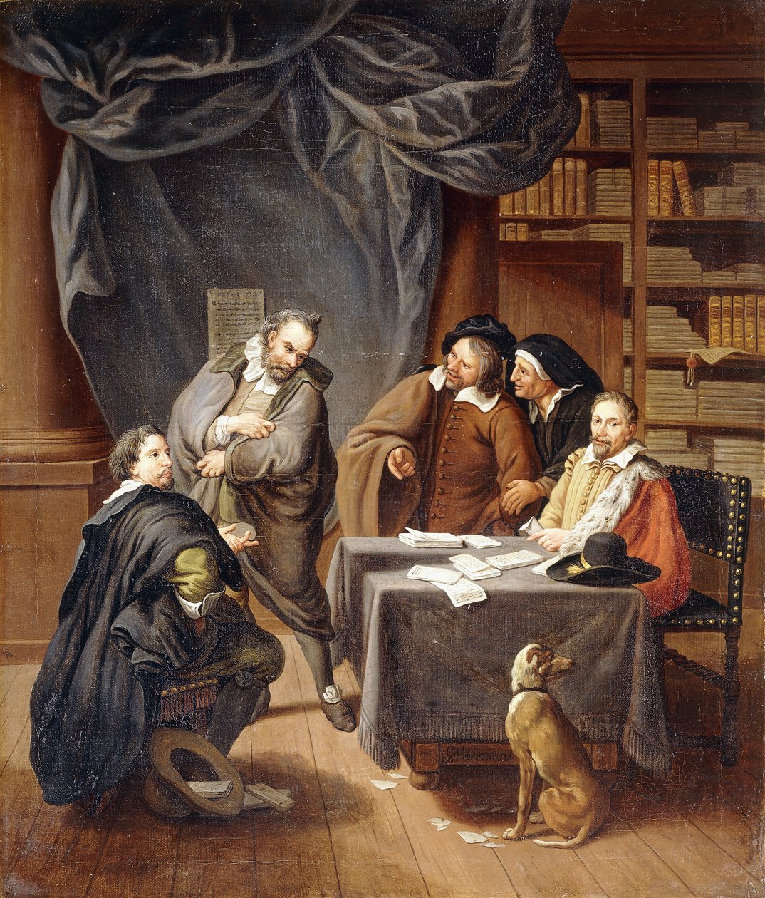 Udarbejdelse af bryllupskontrakter, af Jan Josef the Younger Horemans