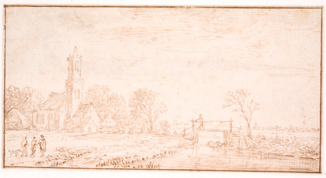 Landsbykirken i Lisse af Jan Josefsz van Goyen