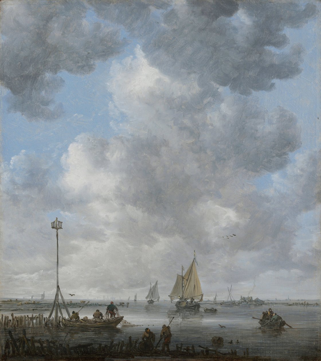A Calm - Goyen, Jan Josefsz, van (1596-1656) - Mellem 1645 og 1649 - Olie på træ - 36,1x32,1 - Szepmuveszeti Muzeum, Budapest af Jan Josephsz van Goyen