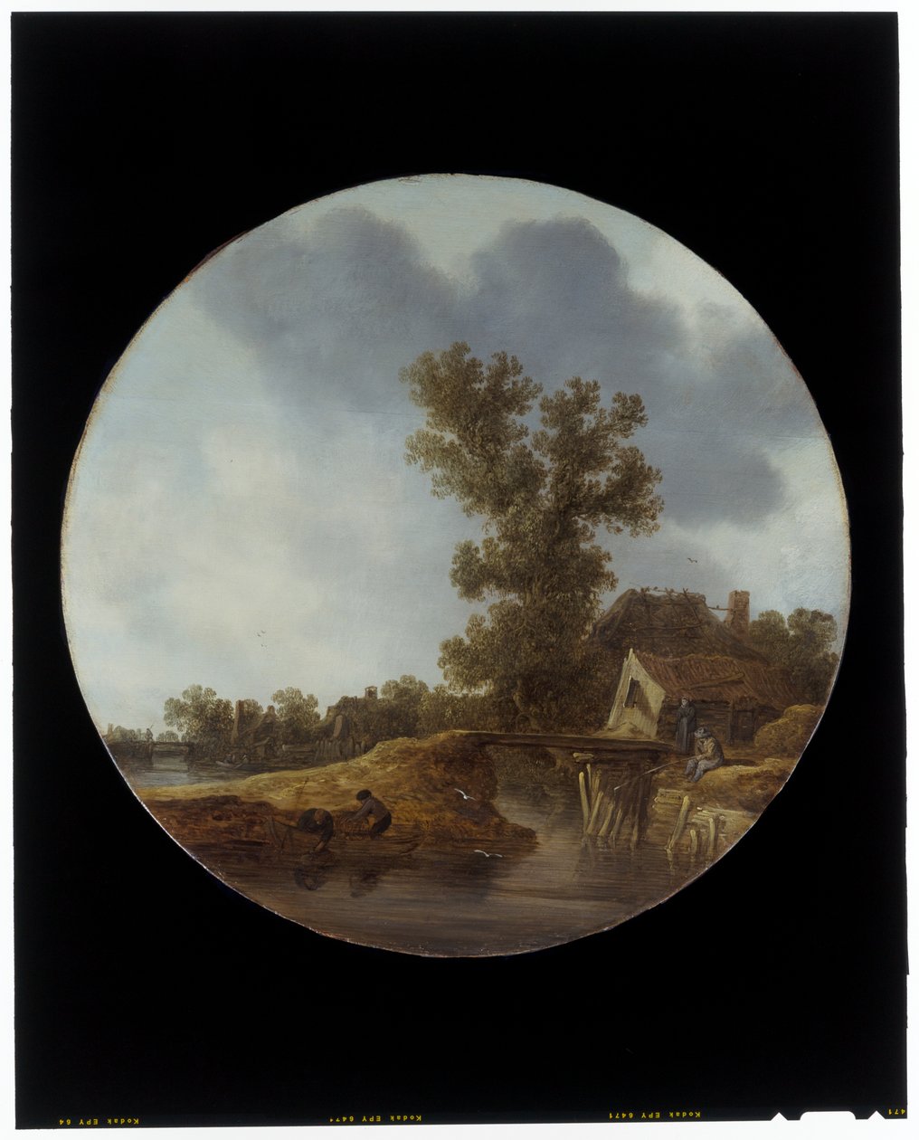 Jokimaisema onkijan kanssa af Jan Josephsz van Goyen