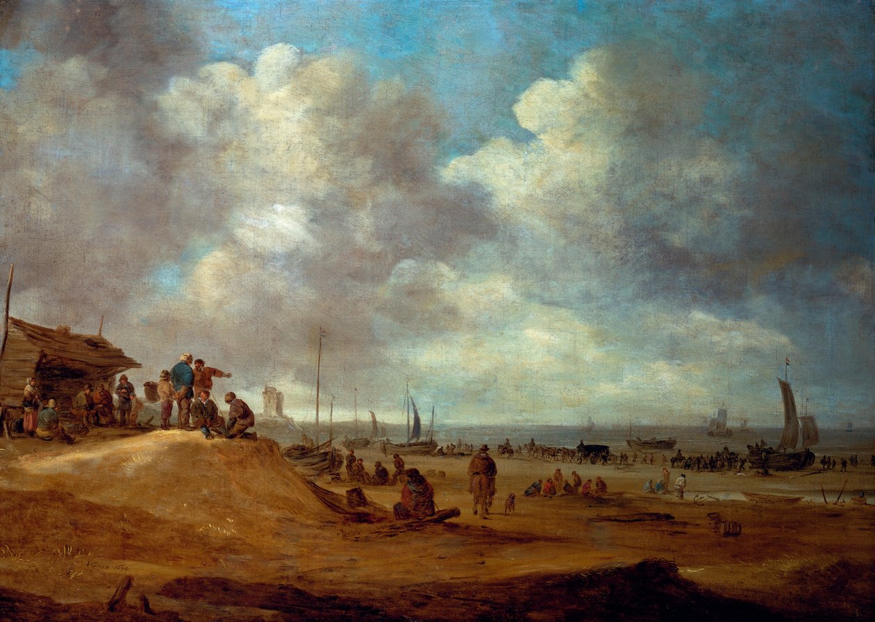 Udsigt over Scheveningen, 1649 af Jan Josephsz van Goyen