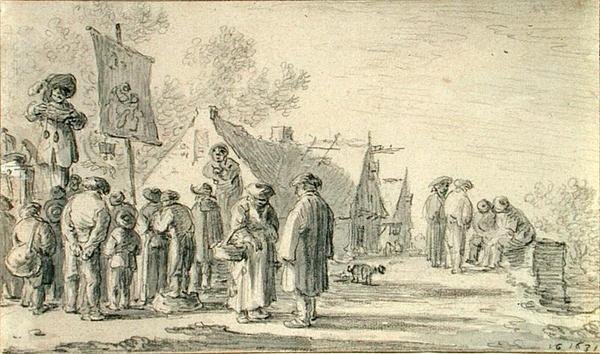 En landsbyscene af Jan Josephsz van Goyen
