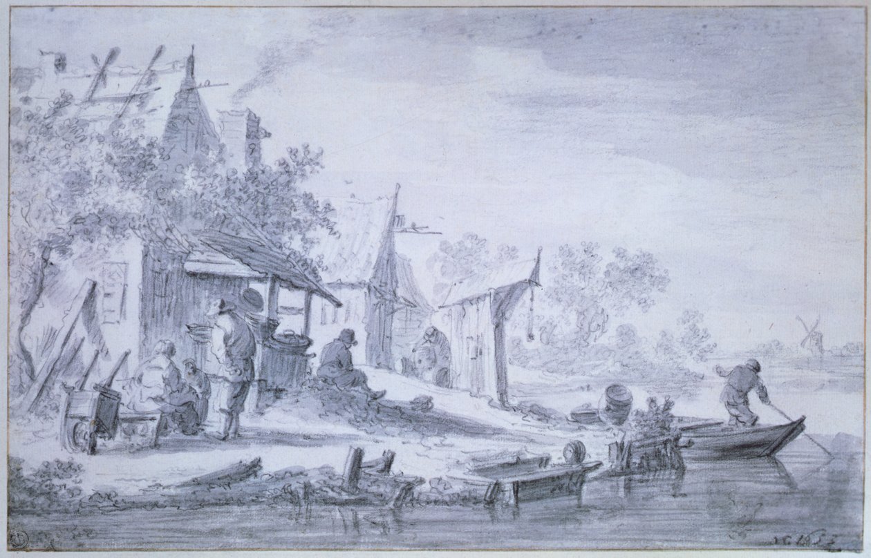 Fiskerby af Jan Josephsz van Goyen