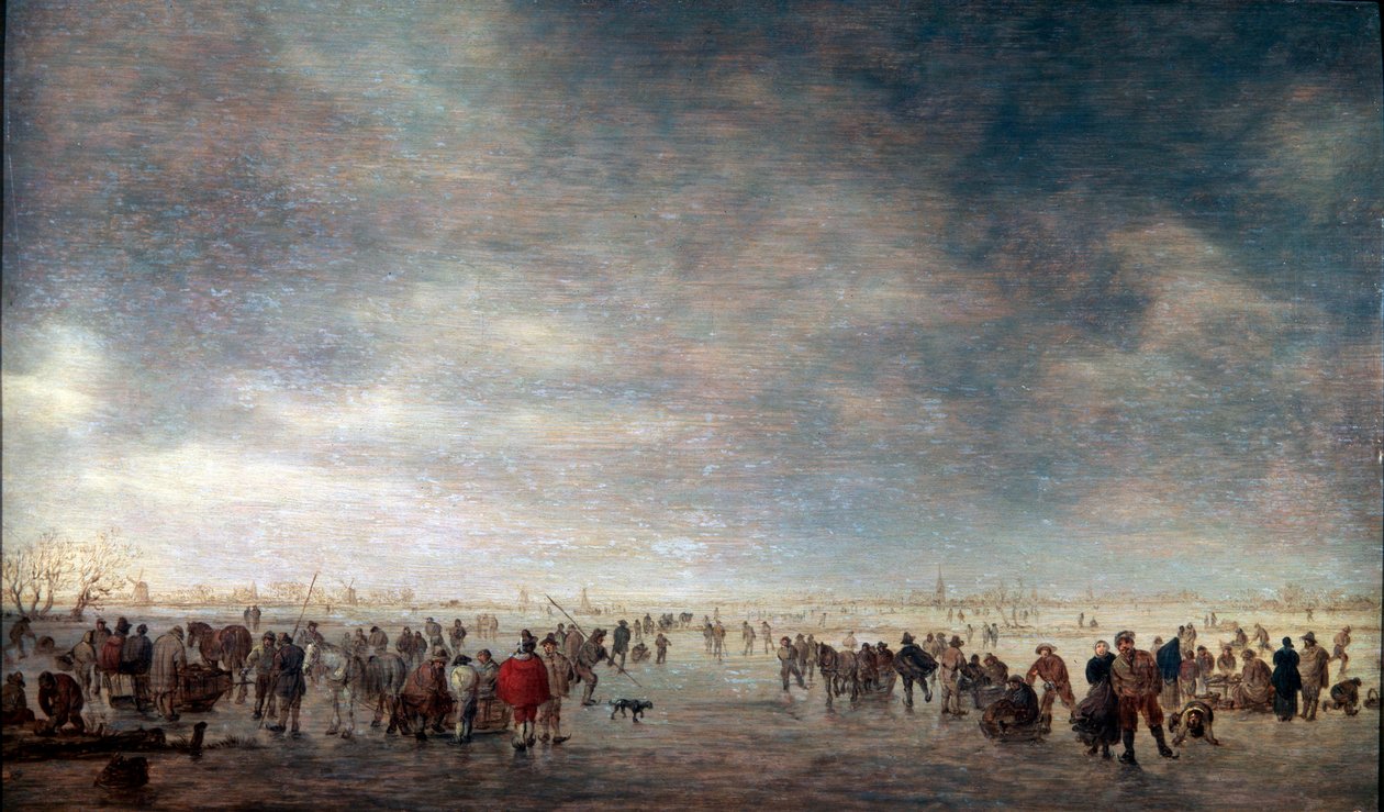 Skøjteløbere, 1641. af Jan Josephsz van Goyen