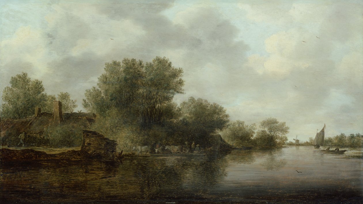 Landskab (olie på panel) af Jan Josephsz van Goyen