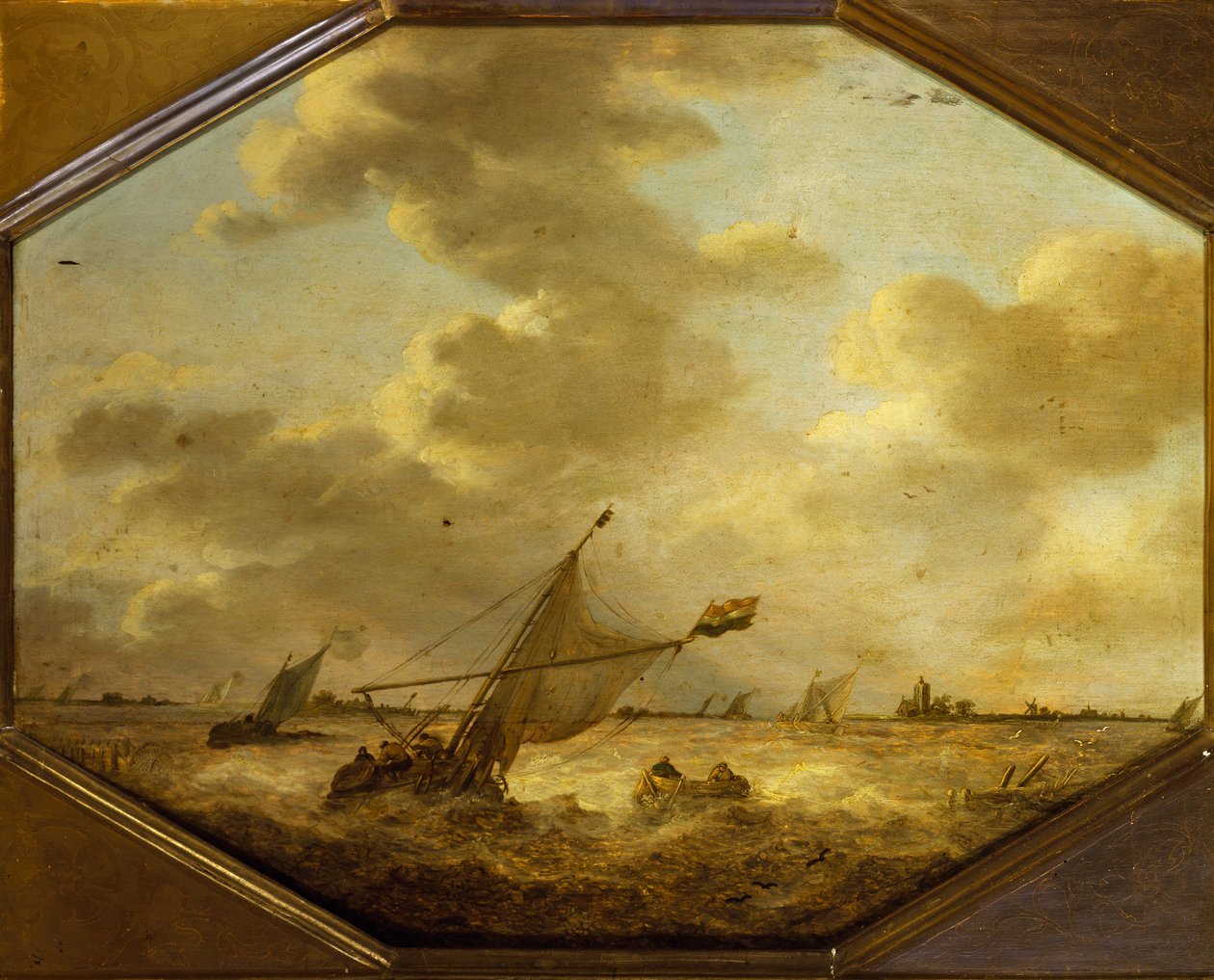Marinelandskab med fiskere af Jan Josephsz van Goyen