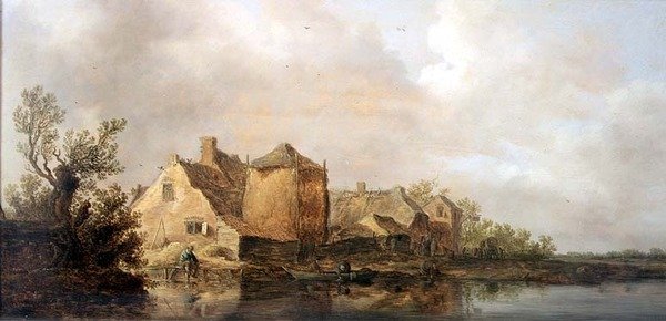 Flodscene med kro af Jan Josephsz van Goyen