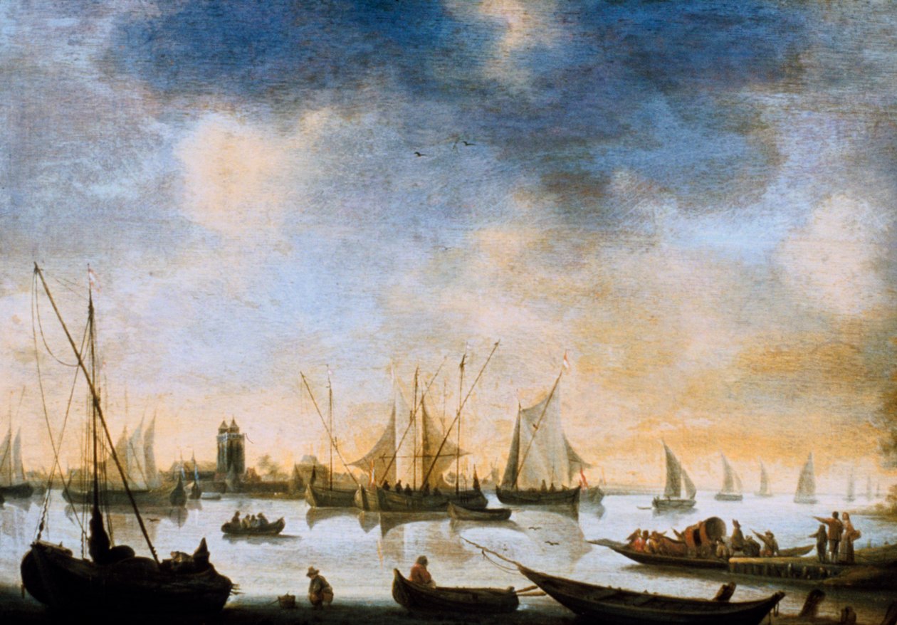 Flodudsigt, 1600-tallet. af Jan Josephsz van Goyen