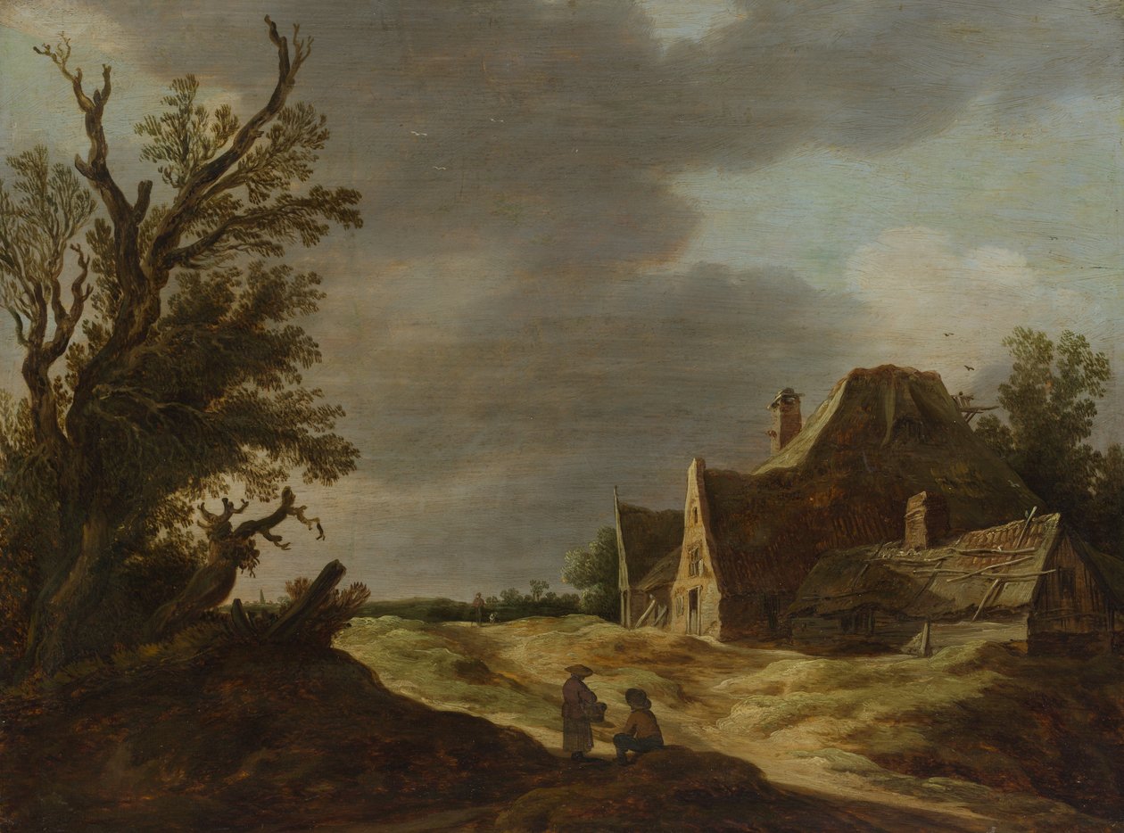 Sandy Road med et bondehus, 1627. af Jan Josephsz van Goyen