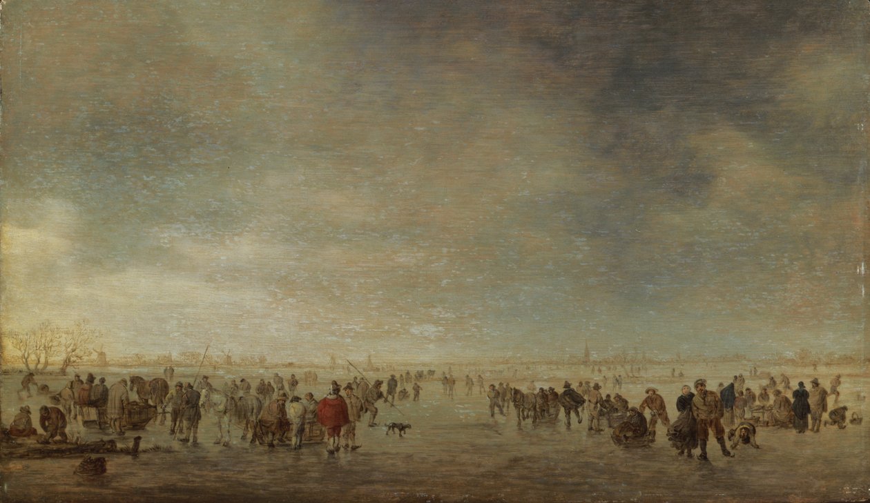 Skøjteløbere, 1641 af Jan Josephsz van Goyen